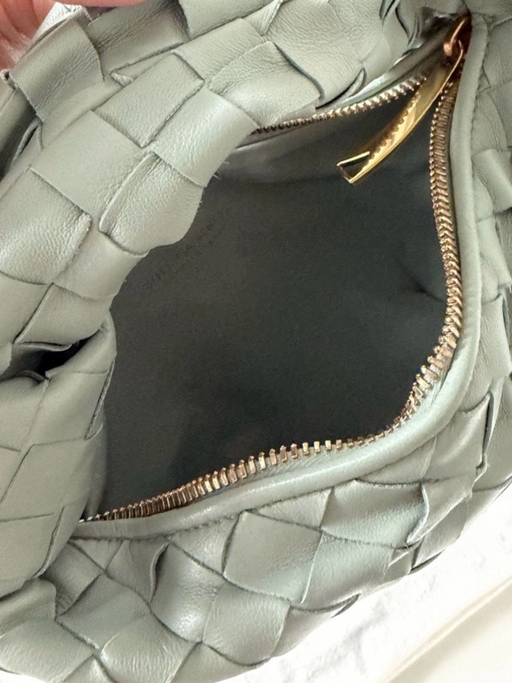 Bottega Veneta Sage Green Intrecciato Mini Jodie Shoulder Bag - Picture 6 of 14